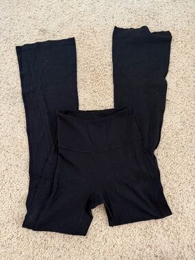 lululemon athletica Black Boot-Cut Flare Yoga Pants